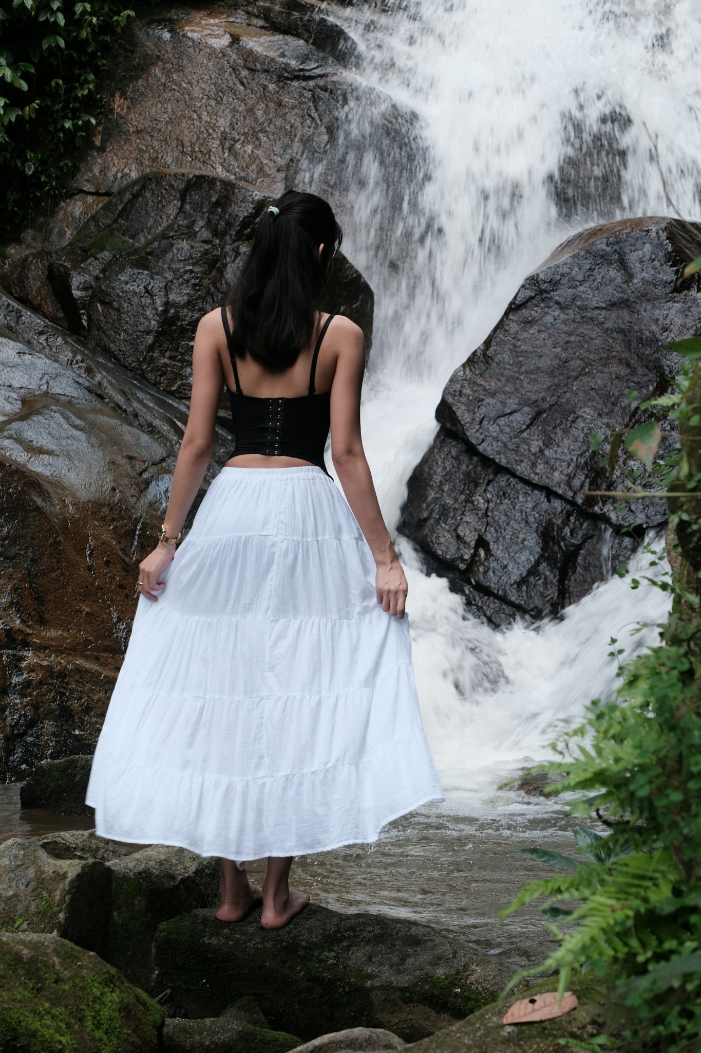 Modern hippie chic wardrobe with flowing dresses and relaxed bohemian style